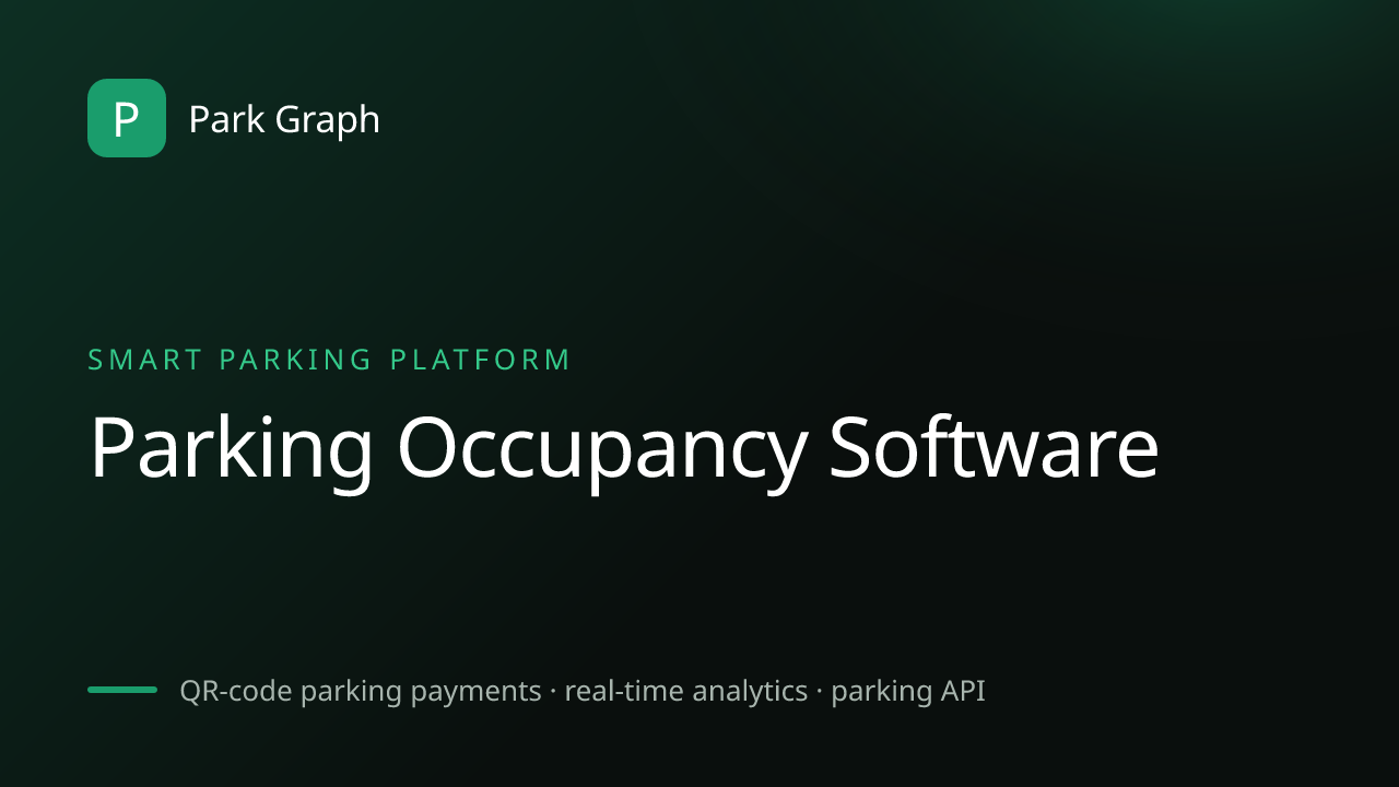 Parking Occupancy Software | Park Graph